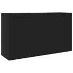 Vidaxl buffet noir 120x36x69 cm agglomr