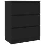 Vidaxl buffet noir 60x33, 5x76 cm agglomr