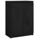 Vidaxl buffet noir 60x36x84 cm bois de pin massif Vidaxl buffet noir 60x36x84 cm bois de pin massif