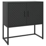 Vidaxl buffet noir 75x35x75 cm acier