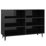Vidaxl buffet noir brillant 103, 5x35x70 cm agglomr