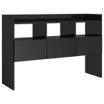 Vidaxl buffet noir brillant 105x30x70 cm aggloméré Vidaxl buffet noir brillant 105x30x70 cm aggloméré
