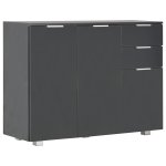 Vidaxl buffet noir brillant 107 x 35 x 76 cm Vidaxl buffet noir brillant 107 x 35 x 76 cm