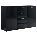 Vidaxl buffet noir brillant 120x35, 5x75 cm aggloméré Vidaxl buffet noir brillant 120x35, 5x75 cm aggloméré
