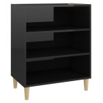 Vidaxl buffet noir brillant 57x35x70 cm aggloméré Vidaxl buffet noir brillant 57x35x70 cm aggloméré