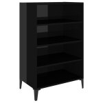 Vidaxl buffet noir brillant 57x35x90 cm agglom�r�