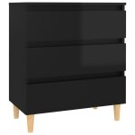 Vidaxl buffet noir brillant 60x35x69 cm aggloméré Vidaxl buffet noir brillant 60x35x69 cm aggloméré