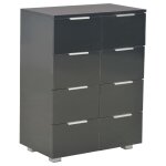 Vidaxl buffet noir brillant 60x35x80 cm aggloméré Vidaxl buffet noir brillant 60x35x80 cm aggloméré