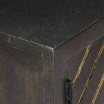 Vidaxl buffet noir et doré 120x30x75 cm bois de manguier massif Vidaxl buffet noir et doré 120x30x75 cm bois de manguier massif