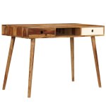 Vidaxl bureau 110 x 55 x 76 cm bois solide de sesham