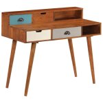 Vidaxl bureau 110x50x90 cm bois d'acacia solide