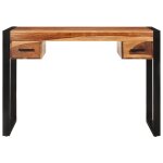 Vidaxl bureau avec 2 tiroirs 110x50x77 cm bois solide de sesham