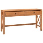 Vidaxl bureau avec 2 tiroirs 140x40x75 cm bois de teck recyclé Vidaxl bureau avec 2 tiroirs 140x40x75 cm bois de teck recyclé