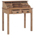 Vidaxl bureau 90x50x100 cm bois de teck massif