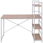 Vidaxl bureau avec bibliothque  4 niveaux couleur chne
