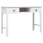 Vidaxl bureau blanc 110 x 45 x 76 cm bois Vidaxl bureau blanc 110 x 45 x 76 cm bois