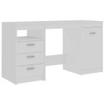 Vidaxl bureau blanc 140x50x76 cm agglom�r�