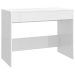 Vidaxl bureau blanc brillant 101x50x76, 5 cm agglomr