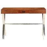 Vidaxl bureau bois d'acacia et finition en sesham 110x50x76 cm