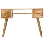 Vidaxl bureau bois de manguier massif 115 x 47 x 76 cm