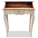 Vidaxl bureau bois de rcupration massif 80 x 40 x 92 cm