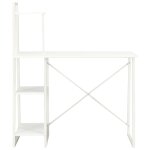 Vidaxl bureau avec tagre blanc 102x50x117 cm