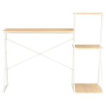 Vidaxl bureau avec tagre blanc et chne 116x50x93 cm