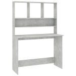 Vidaxl bureau avec étagères gris béton 110 x 45 x 157 cm aggloméré Vidaxl bureau avec étagères gris béton 110 x 45 x 157 cm aggloméré