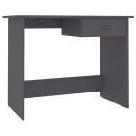 Vidaxl bureau gris 100 x 50 x 76 cm agglomr