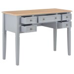 Vidaxl bureau gris 109, 5 x 45 x 77, 5 cm bois