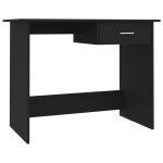 Vidaxl bureau noir 100 x 50 x 76 cm agglomr