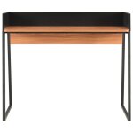 Vidaxl bureau noir et marron 90x60x88 cm