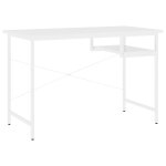 Vidaxl bureau d'ordinateur blanc 105x55x72 cm mdf et mtal