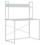 Vidaxl bureau d'ordinateur blanc 110x60x138 cm aggloméré Vidaxl bureau d'ordinateur blanc 110x60x138 cm aggloméré