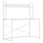 Vidaxl bureau d'ordinateur blanc 120 x 60 x 138 cm