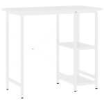 Vidaxl bureau d'ordinateur blanc 80x40x72 cm mdf et métal Vidaxl bureau d'ordinateur blanc 80x40x72 cm mdf et métal
