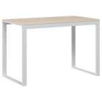 Vidaxl bureau d'ordinateur blanc et chêne 110x60x73 cm aggloméré Vidaxl bureau d'ordinateur blanc et chêne 110x60x73 cm aggloméré