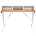Vidaxl bureau d'ordinateur bois naturel