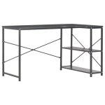 Vidaxl bureau d'ordinateur noir 120 x 72 x 70 cm