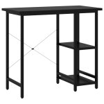 Vidaxl bureau d'ordinateur noir 80x40x72 cm mdf et mtal