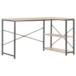 Vidaxl bureau d'ordinateur noir et chne 120 x 72 x 70 cm