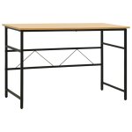 Vidaxl bureau d'ordinateur noir / chêne clair 105x55x72 cm mdf et métal Vidaxl bureau d'ordinateur noir / chêne clair 105x55x72 cm mdf et métal