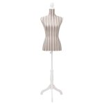 Vidaxl buste de couture de femme en lin  rayures