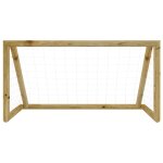 Vidaxl but de football avec filet 160x100x80 cm bois de pin impr�gn�