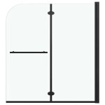 Vidaxl cabine de douche pliable 2 panneaux esg 120x140 cm noir Vidaxl cabine de douche pliable 2 panneaux esg 120x140 cm noir
