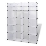 Vidaxl cabinet modulable avec 18 compartiments blanc 37x146x180, 5 cm Vidaxl cabinet modulable avec 18 compartiments blanc 37x146x180, 5 cm