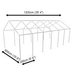 Vidaxl cadre en acier pour tente de rception de 12x6 m