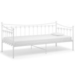 Vidaxl cadre de canap - lit blanc mtal 90x200 cm