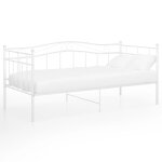 Vidaxl cadre de canap� - lit blanc m�tal 90x200 cm
