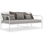 Vidaxl cadre de canap - lit blanc mtal 90x200 cm